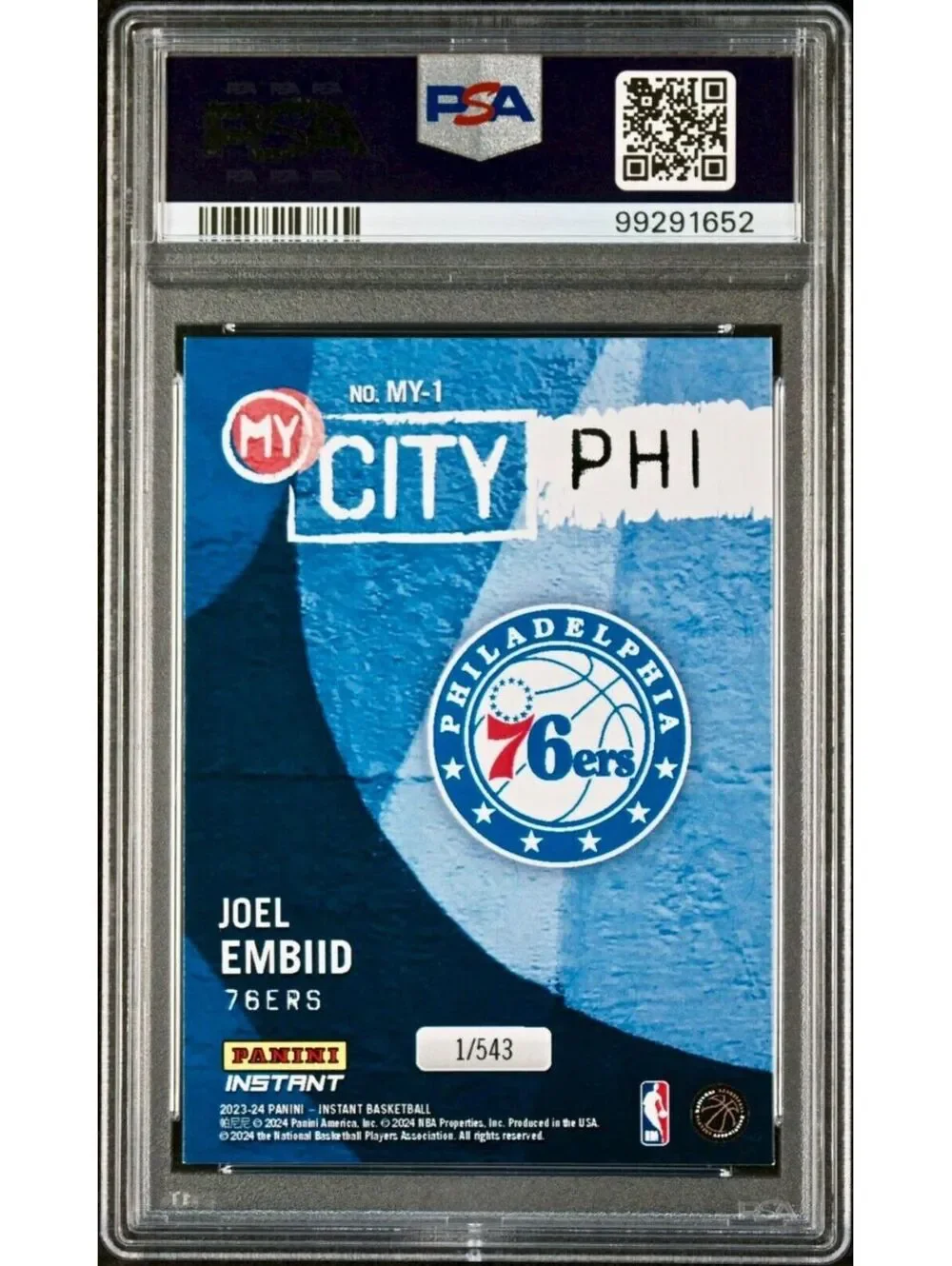 Joel Embiid 2023 Panini MyCity NBA #MY-1 Basketball Card PSA 9 Mint